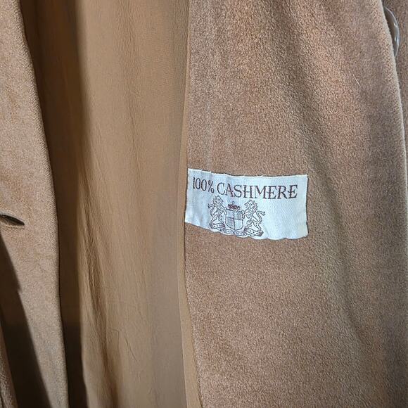 Vtg. Ed Behan Inc. Tween Shop 100% Cashmere Coat Women's Sz. 20 - XXL Tan - Picture 10 of 12
